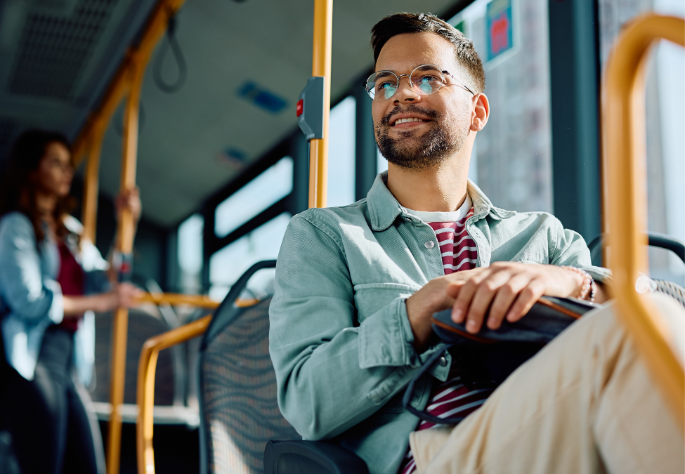 Bus – Infotainment – Happy Rider Katrina Pruitt-Andrews