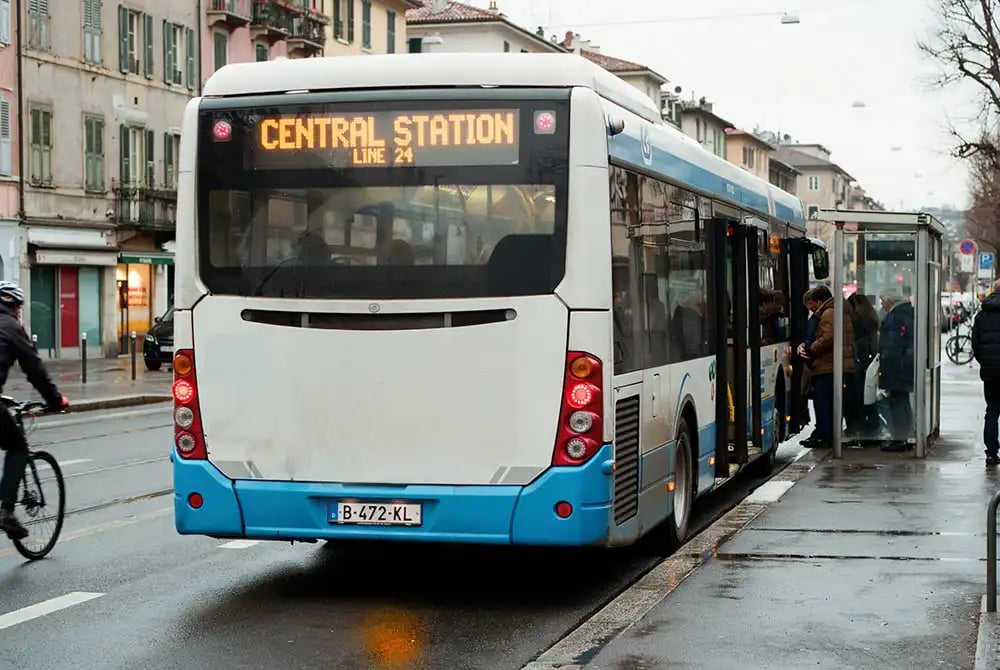 Bus-Zielanzeige-Rückansicht