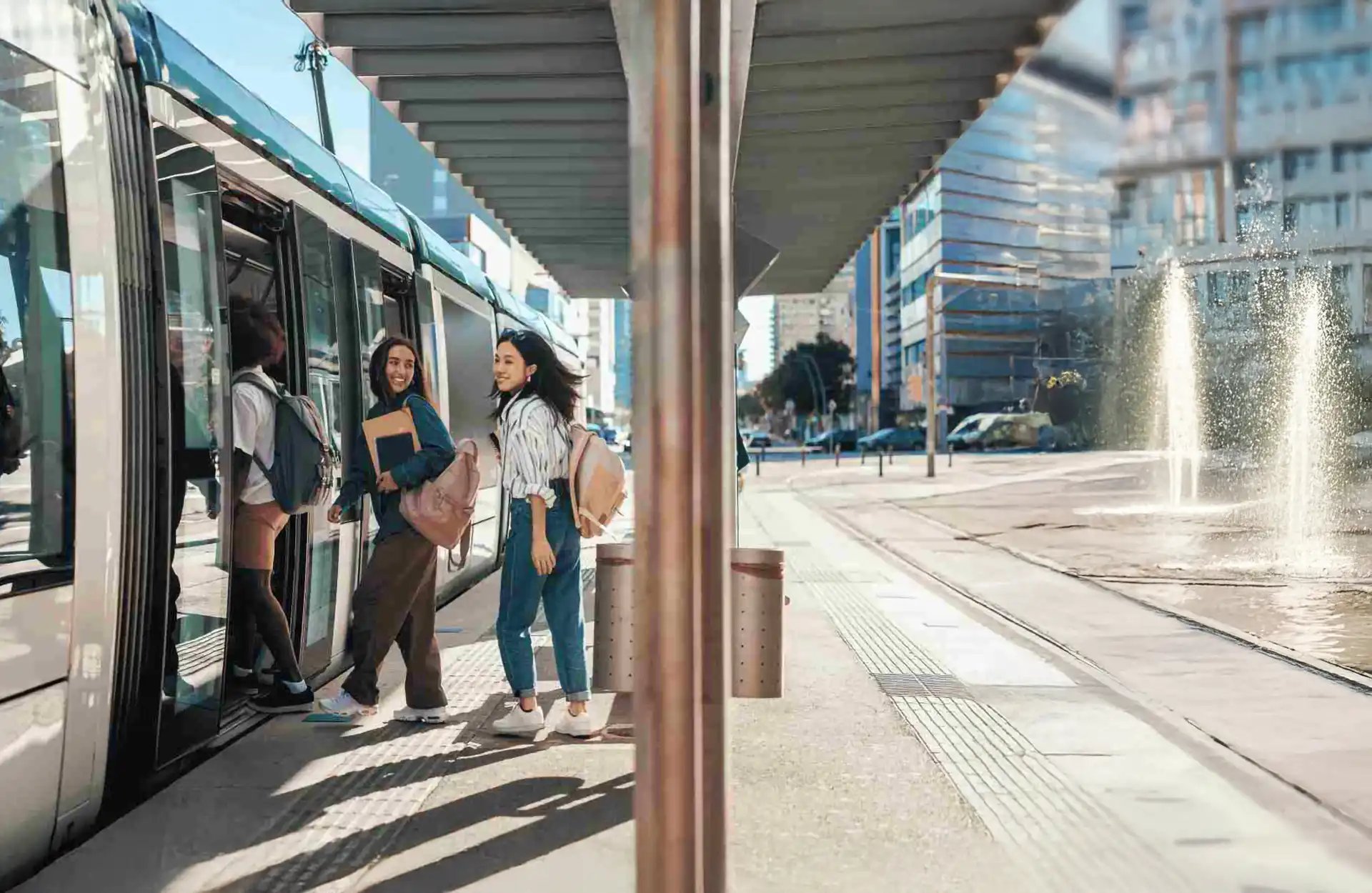 Einsteigeschiene für Fahrgäste